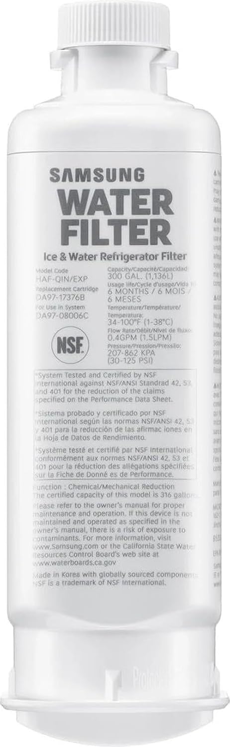 Samsung HAF-QIN/EXP Fridge Water Filter DA97-17376B Replacement (1 Pack)