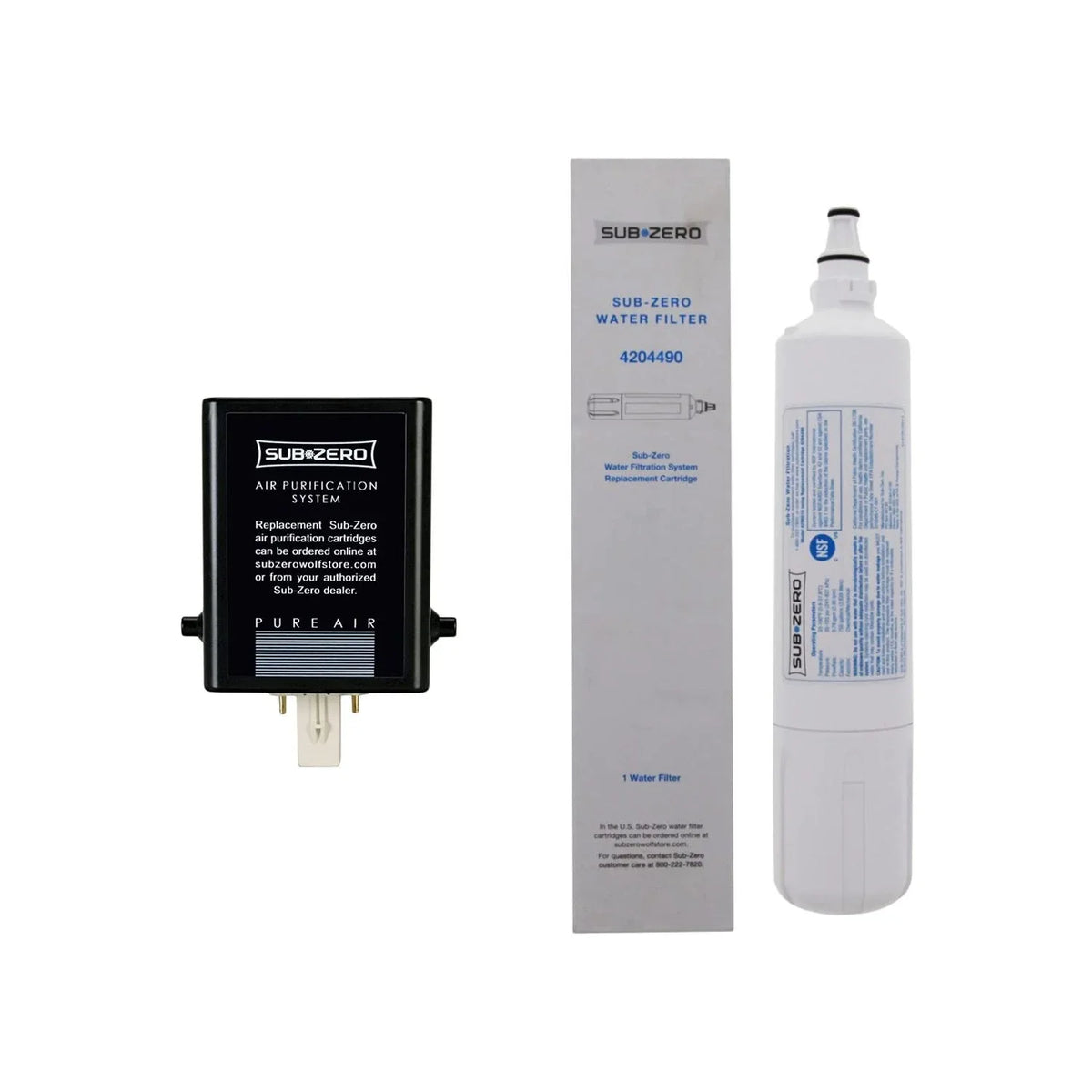 Sub Zero 4204490 Water Filter & 7007067 Air Purification Cartridge Combo Pack